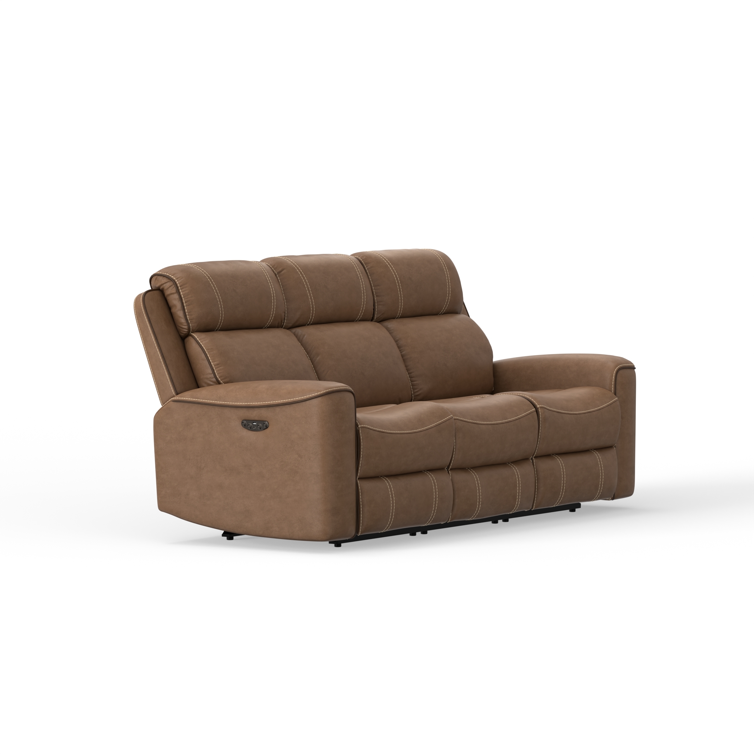 Microfiber Prolounger Modular Recliner Loveseat Rio Power Sofa