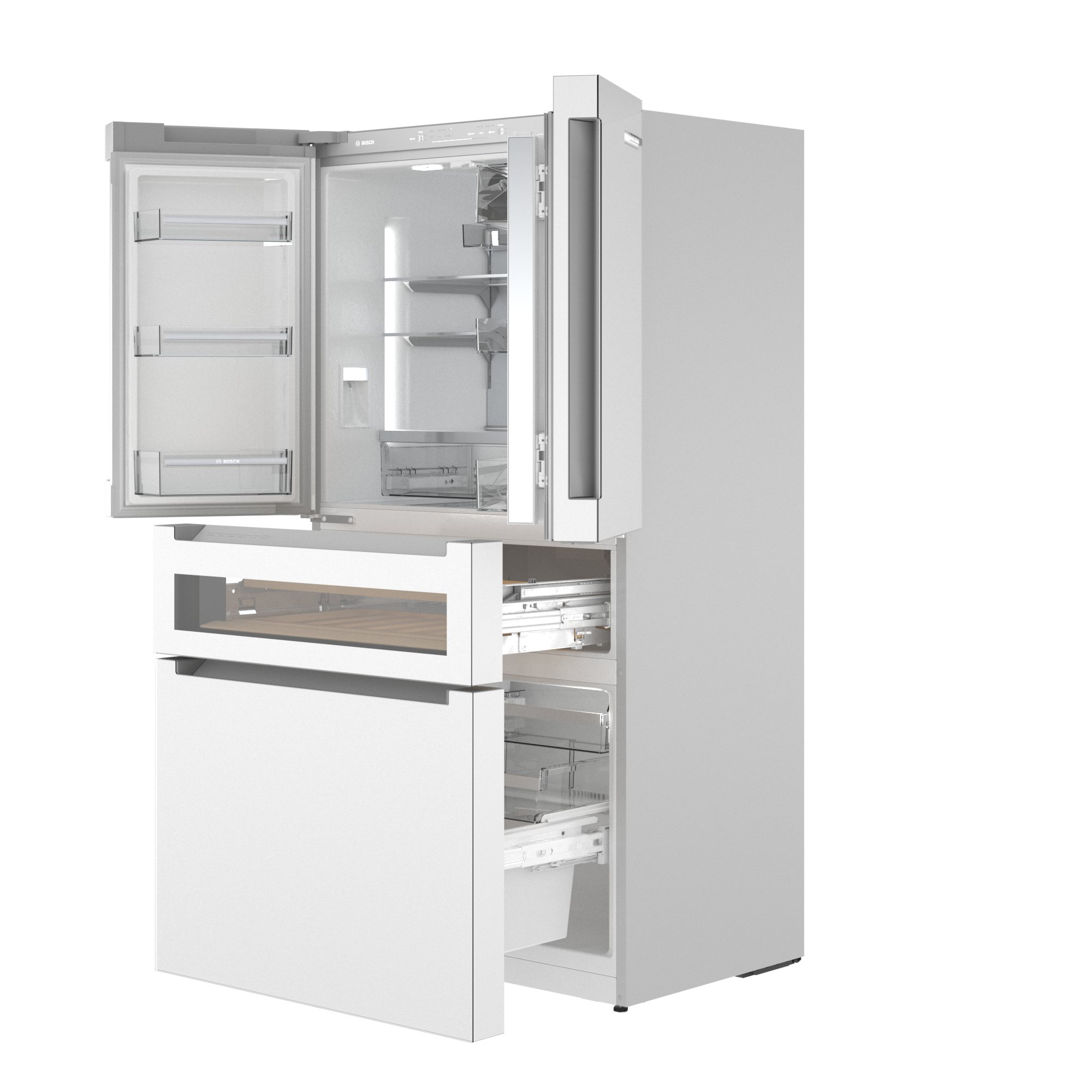 シロハラ Bosch® 800 Series 36 in. 20.5 Cu. Ft. Arctic White Counter Depth