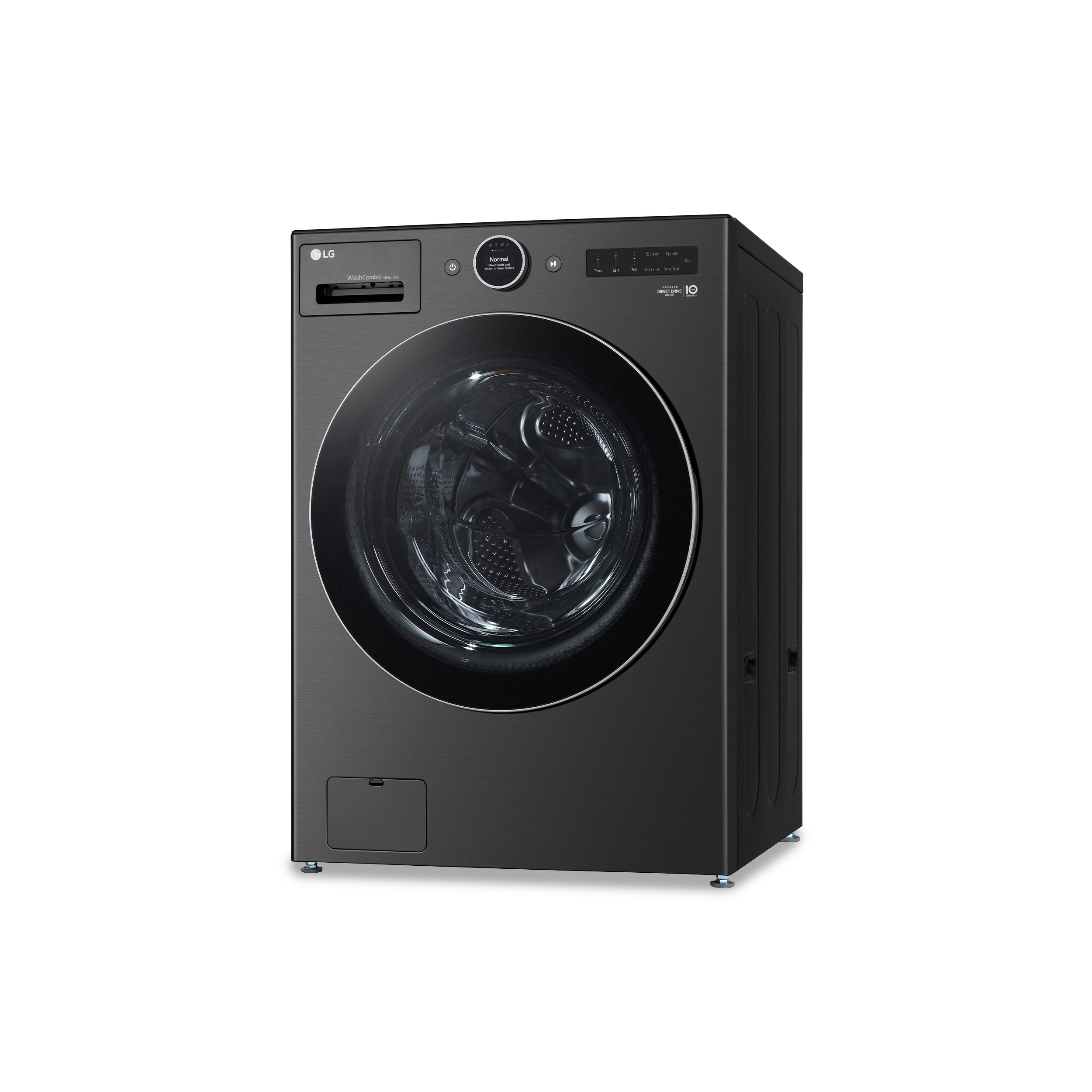 LG 5.0 Cu. Ft. Black Steel Washer Dryer Combo | Gerhard's