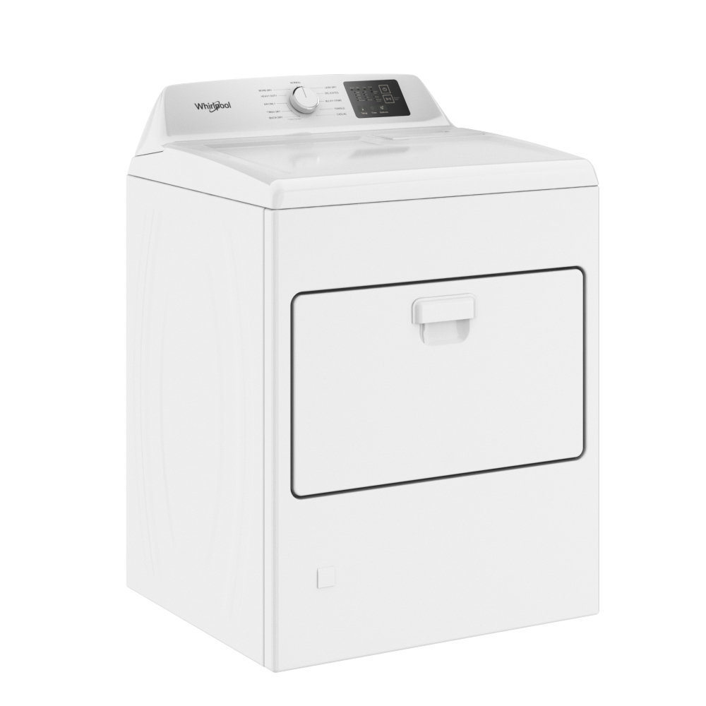 Whirlpool® 7 Cu. Ft. White Front Load Gas Dryer with AutoSensing