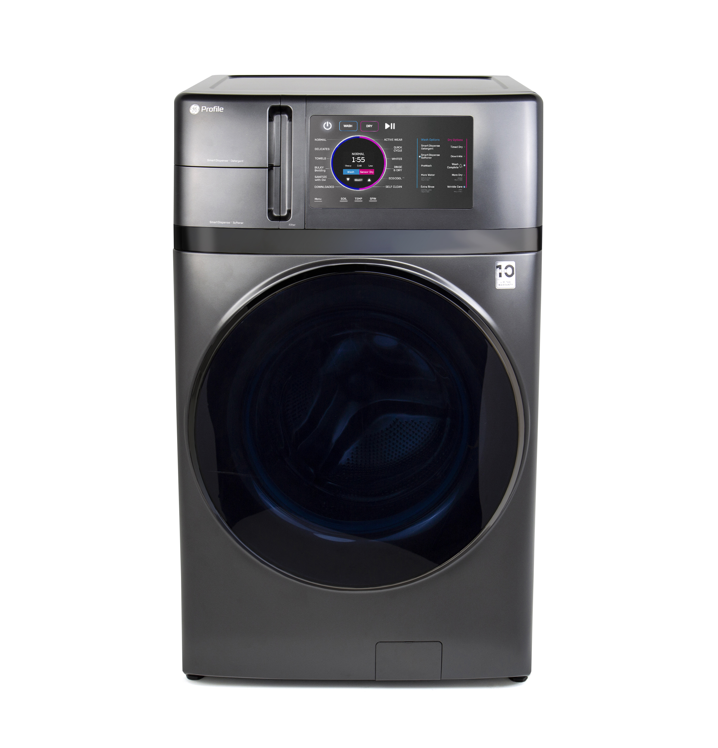 GE Profile™ 4.8 Cu. Ft. Carbon Graphite Washer Dryer Combo