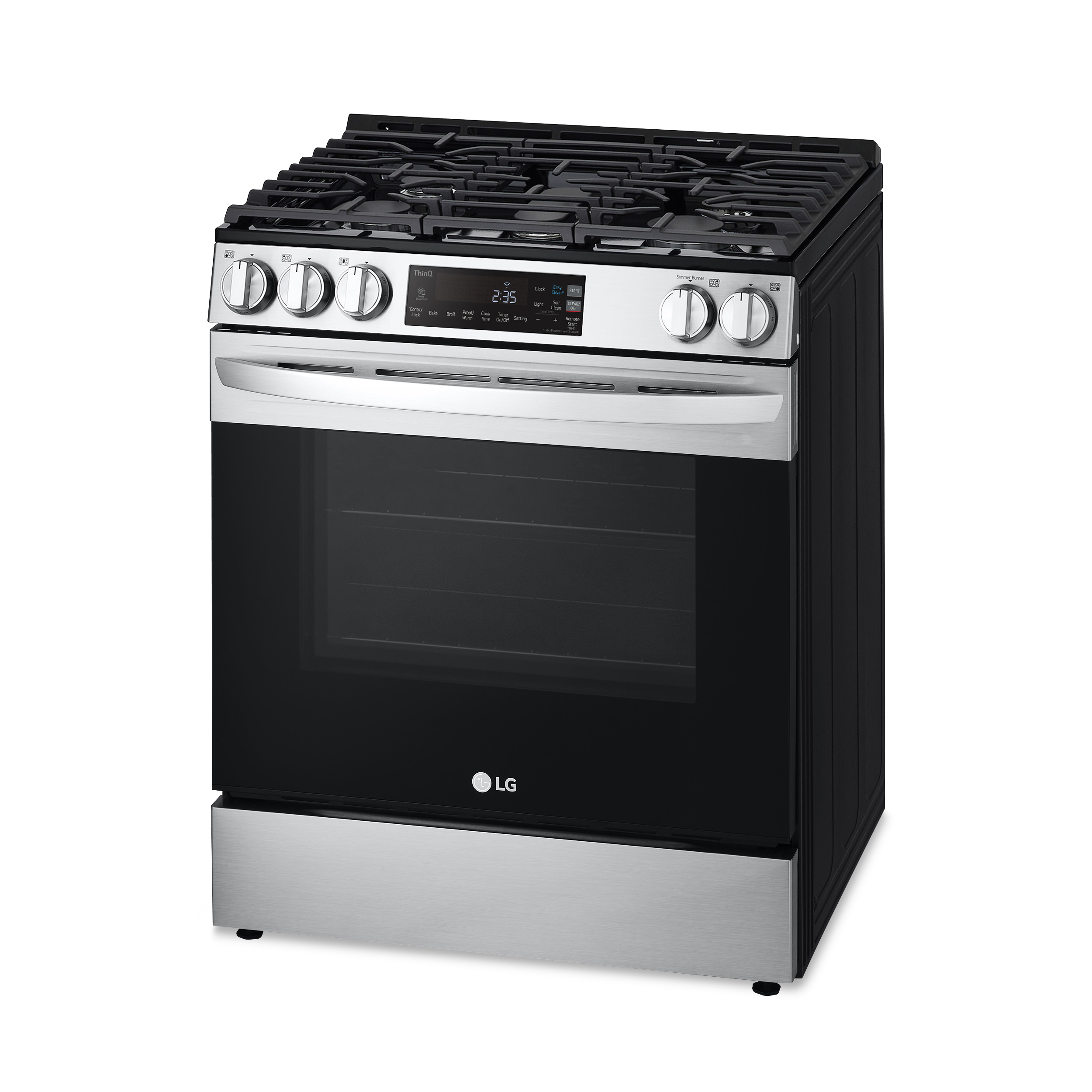 LG 30" PrintProof Stainless Steel Slide In Natural Gas Range - Thumbnail 2