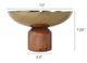A & B Home Ramsey Brown/Gold Acacia Bowl-1