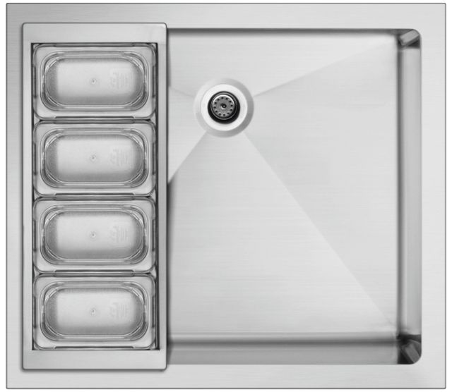 DCS 26.38" Brushed Stainless Steel Outdoor Beverage Chiller And Sink