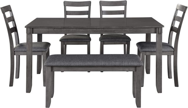 Signature Design by Ashley® Bridson 6-Piece Gray Dining Table Set-1