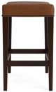 Bassett® Furniture Customizable Vail 18" Leather Saddle Counter Stool-2
