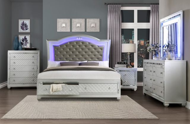 Mazin Furniture Leesa Silver Nighstand-3