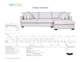 Van Gogh Designs Crosby Creston Charcoal Fabric Condo Sofa-2