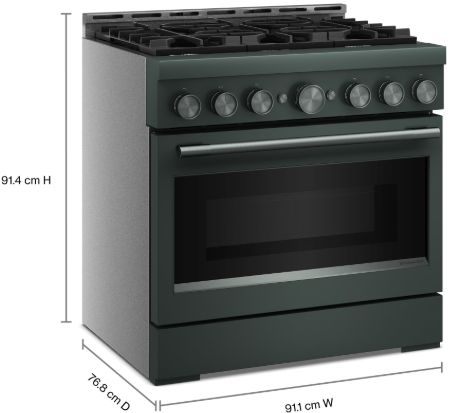 KitchenAid® 36" Juniper 6 Burner Pro Style Gas Range with No Preheat Air Fry Mode-1