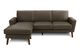 Monarch Specialties Inc. Brown 86" Faux Leather Sofa Lounger and Reversible Chaise-0