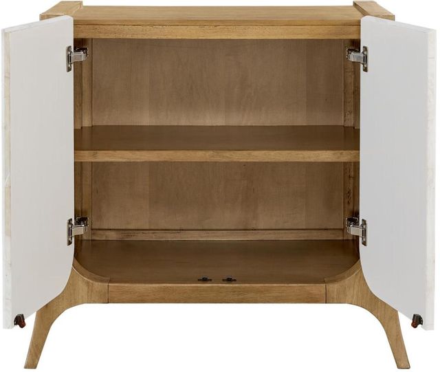 Bernards Tapestry Honeycomb/White 2-Door Accent Cabinet-3