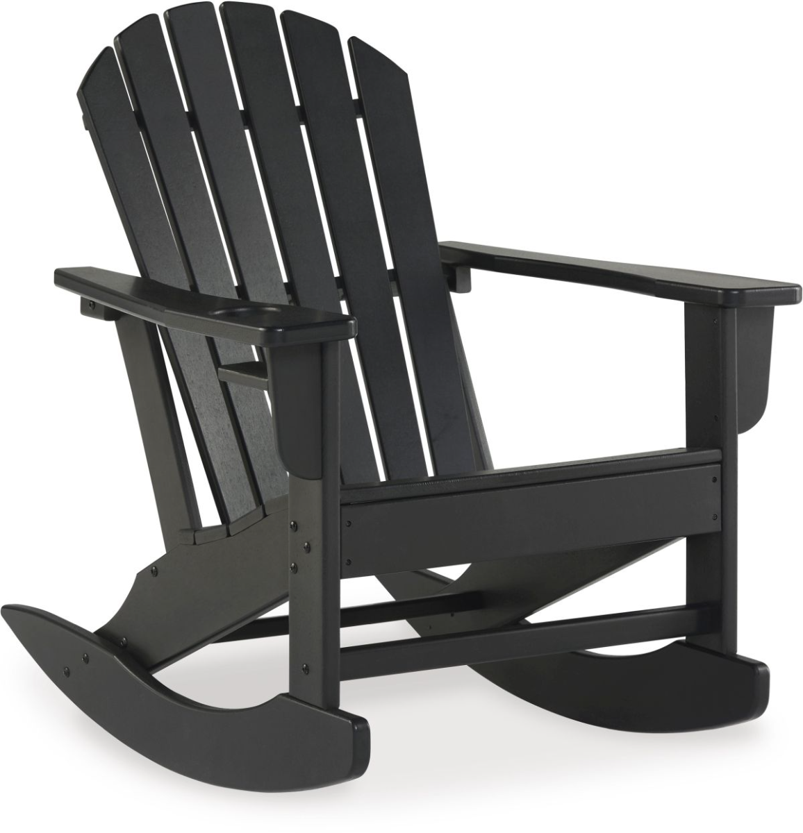 Signature Design by Ashley Sundown Treasure Black Outdoor Rocking Chair