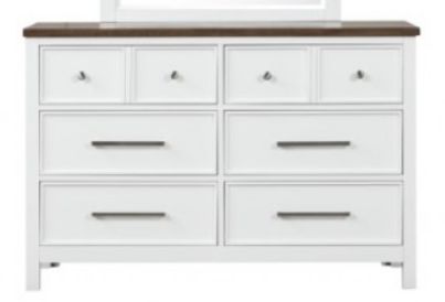 Furniture of America® Pinetop Dark Brown/White Dresser-3