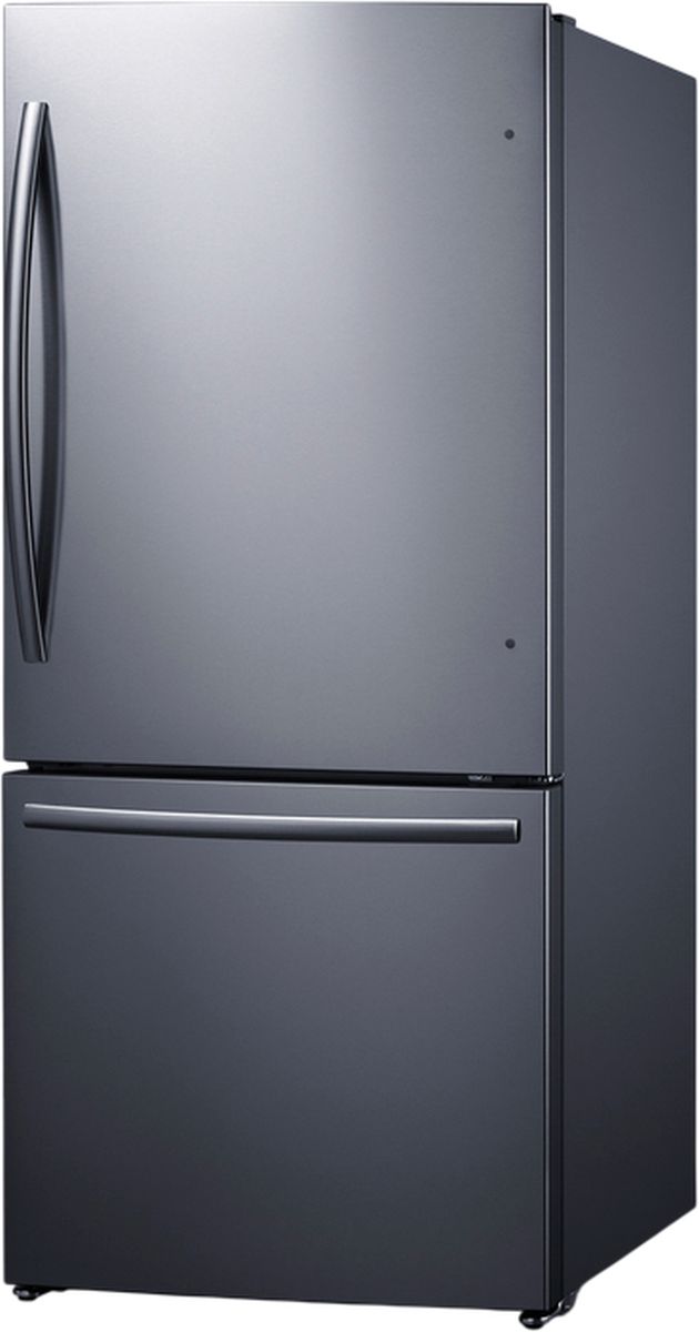 Summit® 31" 17.2 Cu. Ft. Stainless Steel Counter Depth Bottom Freezer Refrigerator-2