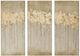 Olliix by Madison Park Taupe Set of 3 Sandy Forest Gel Coat Canvas with Gold Foil Embellishment-0