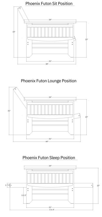 Kodiak Furniture Phoenix Butternut Full Futon Frame-2