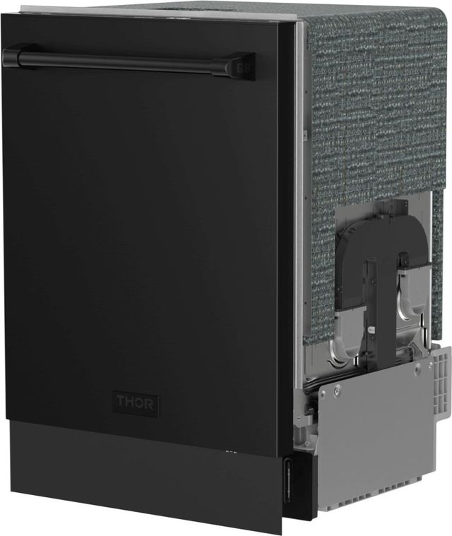Thor Kitchen® Gordon Ramsay Series 24" Matte Black Top Control Built In Dishwasher-2