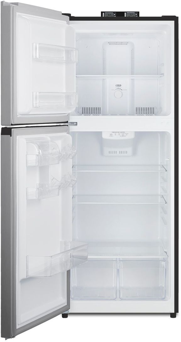 Summit® 24" 10.1 Cu. Ft. Stainless Steel Look Counter Depth Top Freezer Refrigerator-2