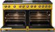 Viking® 5 Series 60" Daffodil Pro Style Dual Fuel (NG) Range with Brushed Brass Trim-1