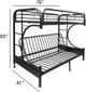 ACME Furniture Eclipse Black Youth Twin Over Full Futon Bunk Bed-2