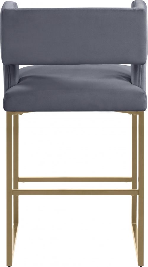 Meridian Furniture Caleb Grey Velvet Counter Stool-2