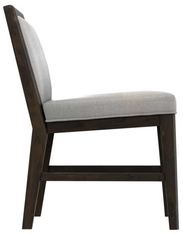 International Furniture Direct Dark Mezquite Dark Amber/Gray Upholstered Dining Side Chair-3