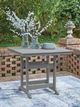Signature Design by Ashley® Sanctuary Beach Dark Gray Plastic Outdoor Counter Table-3