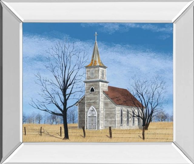 Classy Art Little House on the Prairie by Billy Jacobs Mirror Framed Wall Art-1