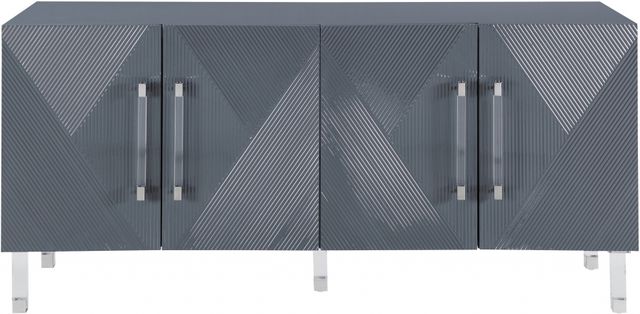 Meridian Furniture Anastasia Grey Lacquer Sideboard and Buffet-0
