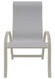Telescope Casual Aruba Abalone/Desert Aluminum/Fabric Outdoor Sling Supreme Stacking Arm Chair-1