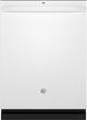 GE® ENERGY STAR® 24" White Top Control Built-In Dishwasher with Sanitize Cycle-0