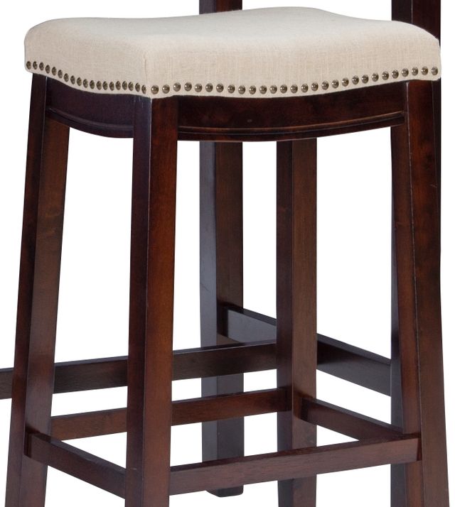 Linon Claridge 3-Piece Beige/Walnut Bar Table Set-1