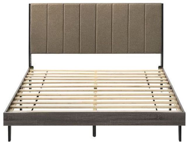ACME Furniture Valdemar Brown/Weatheted Gray Queen Panel Bed-1
