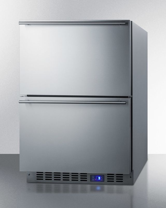 Summit® 3.4 Cu. Ft. Stainless Steel Outdoor Upright Freezer-1