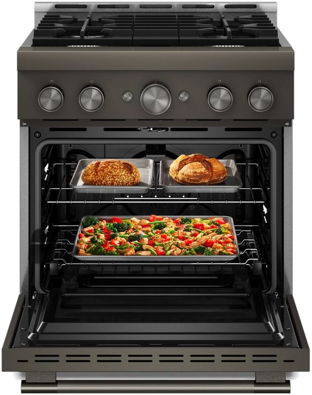 KitchenAid® 30" Black Ore Pro Style Gas Range with No Preheat Air Fry Mode-3