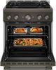 KitchenAid® 30" Black Ore Pro Style Gas Range with No Preheat Air Fry Mode-3