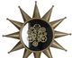 A & B Home Ignacio Black/Gold Star Wall Clock-1