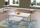 Monarch Specialties Inc. 3 Piece White with Silver Metal Table Set-2