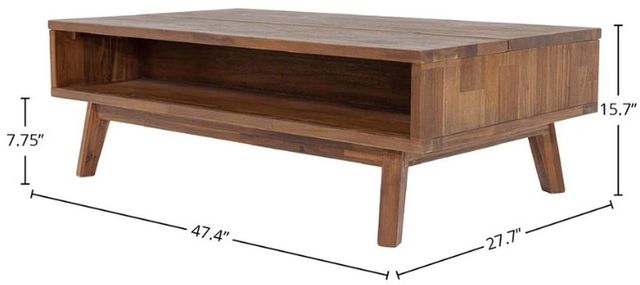 LH Home Gia Warm Pecan Coffee Table-2