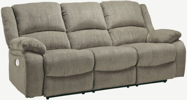 Signature Design by Ashley® Draycoll 2-Piece Pewter Power Reclining Living Room Set-1