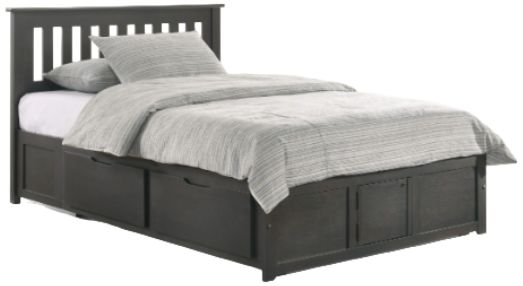 Night & Day Furniture™ Spices Bedroom Stonewash Full Drawer Pedestal Bed-0