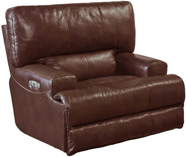 iAmerica Roberto Walnut Power Recliner with Power Headrest and Lumbar Lay Flat
