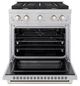 ZLINE 30" Satin Stainless Steel Pro Style Gas Range with 8 Burner Cooktop-2