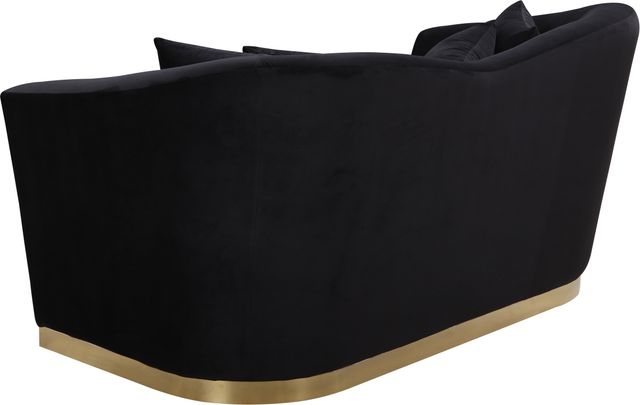 Meridian Furniture Arabella Black Velvet Loveseat-1