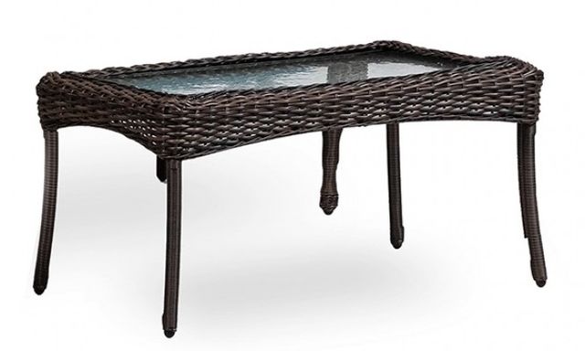 Furniture of America® Oliveri Brown Wicker Coffee Table-0