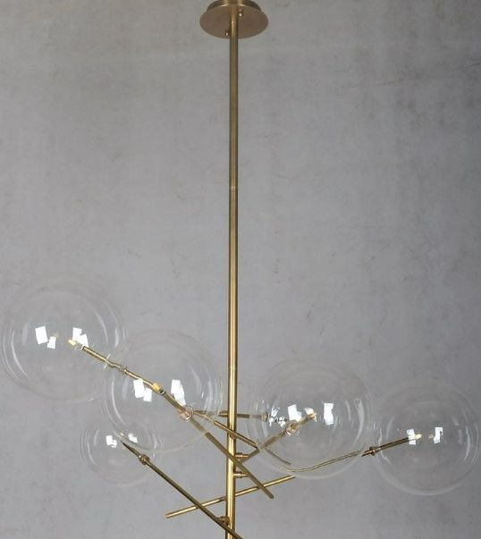 YHD Antique Brass 6-Light Chandelier-1