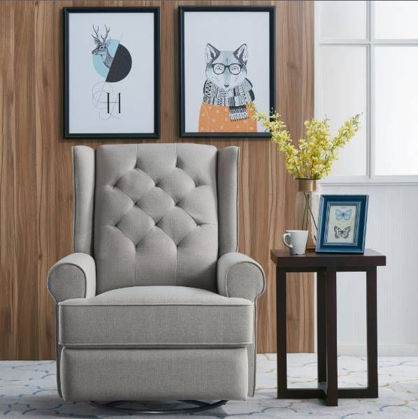 Westwood Design Amelia Charcoal Power Swivel Glider Recliner-1