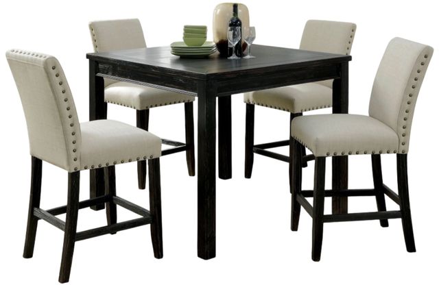 Furniture of America® Kristie Antique Black/White Counter Table Set-0