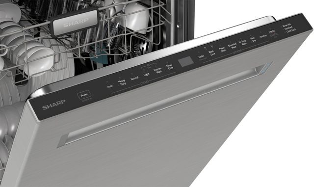 Sharp® 24" Fingerprint Resistant Stainless Steel Top Control Built In Dishwasher-1