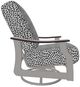 Telescope Casual St. Catherine Agra Classic/Warm Gray Aluminum/Fabric Outdoor MGP Cushion Swivel Rocker with Chestnut Rustic Arms-2